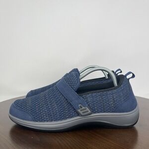 Orthofeet‎ 823 Quincy Shoes Women 8B Blue Comfort Diabetic Walking Loafer